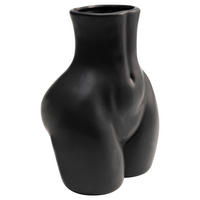 VASE 21,5 cm  - Schwarz, Design, Keramik (16/21/12cm) - Kare-Design
