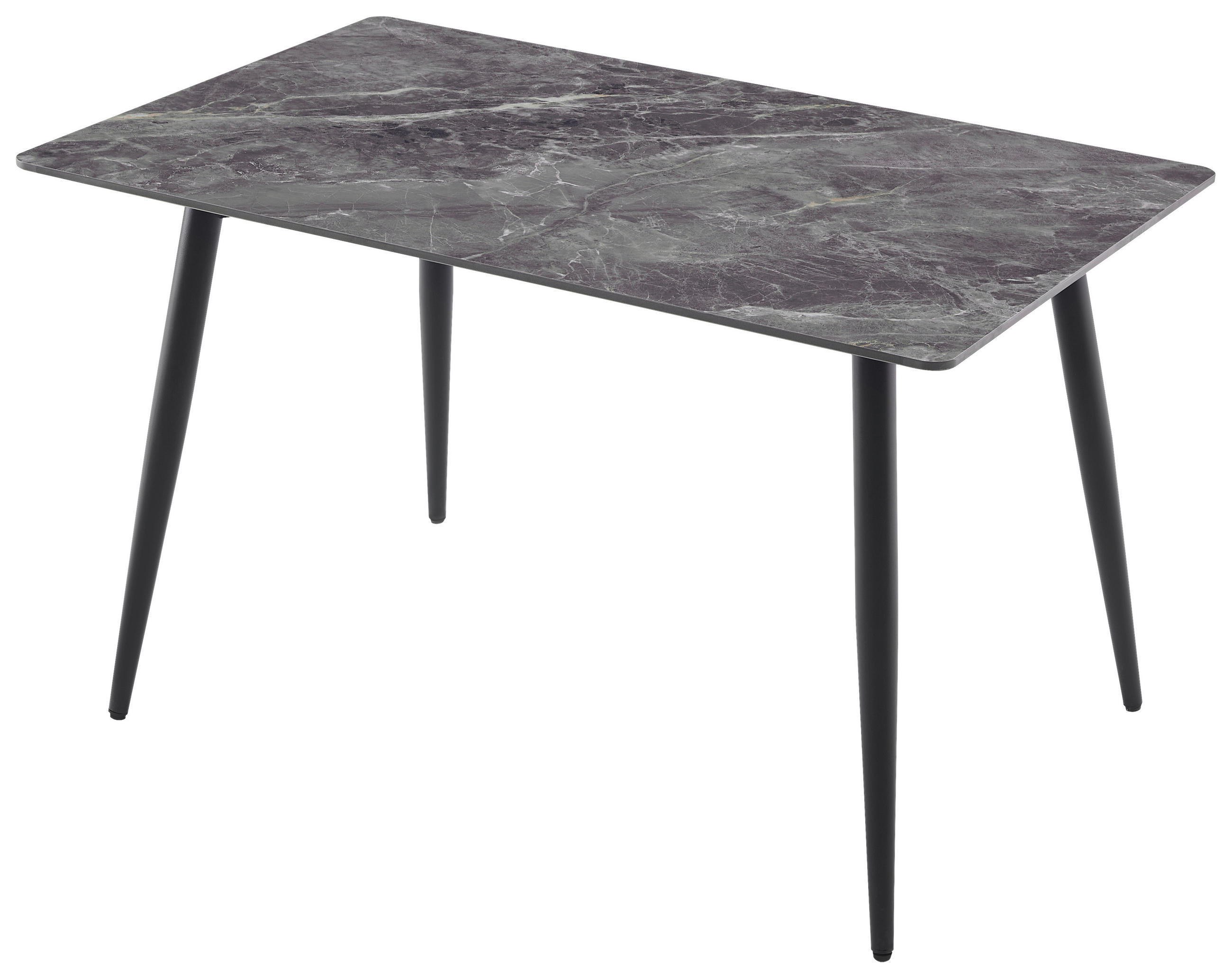 JEDILNA MIZA, siva  - črna/siva, Design, kovina/keramika (120/75/75cm) - Stylife