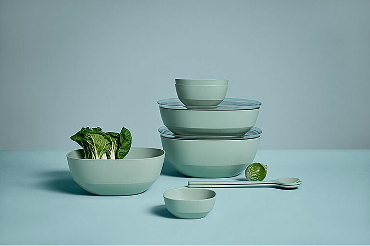 SALATSET  Silueta 2-teilig  - Salbeigrün, KONVENTIONELL, Kunststoff (30,1/12,7cm) - Mepal