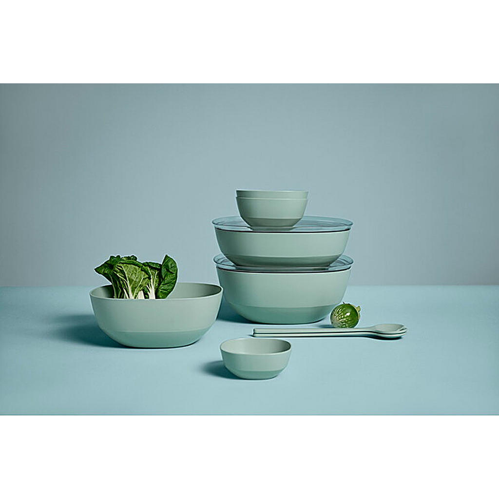 Thumbnail - Mepal Salatset Silueta, Salbeigrün, Kunststoff, 2-teilig, rund, 12.7 cm, lebensmittelecht, schadstofffrei, Essen & Trink...