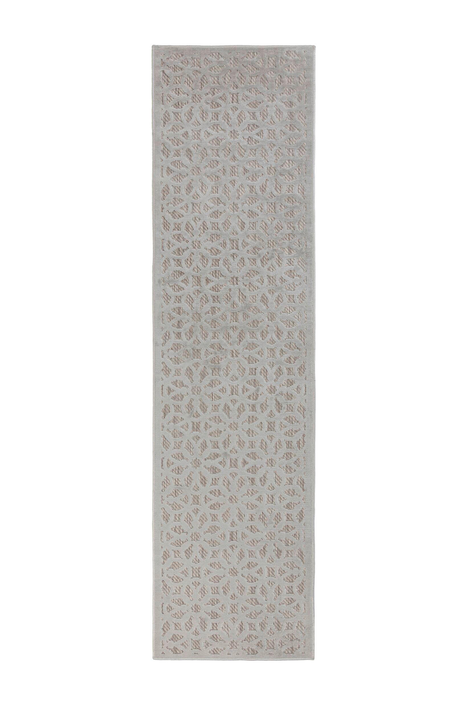 Flair Rugs Outdoorteppich Piatto Silber 66x230 cm