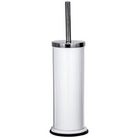 WC-BÜRSTENGARNITUR in Metall  Kunststoff   - Edelstahlfarben/Weiß, Basics, Kunststoff/Metall (12.5/41/20cm) - Sadena