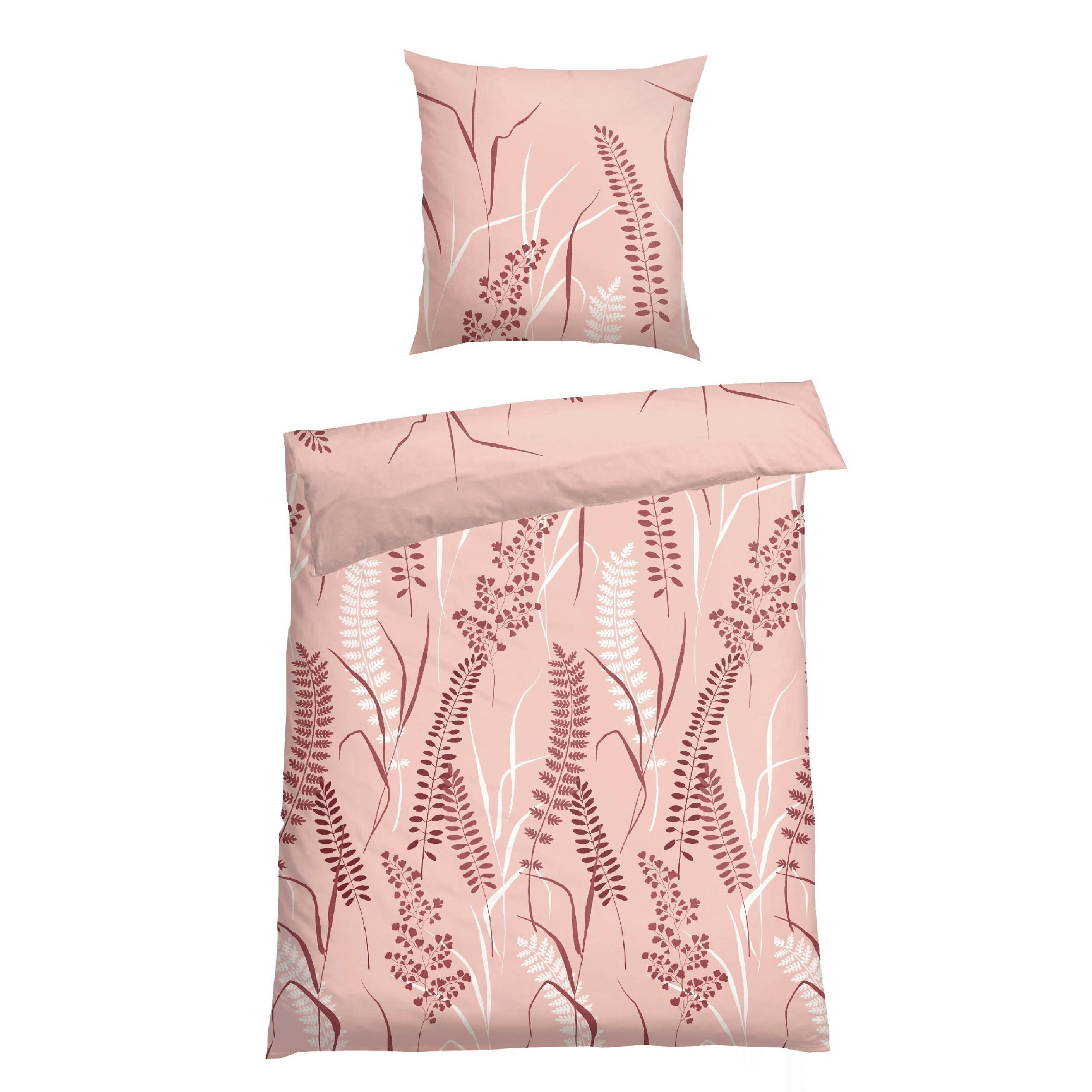 BETTWÄSCHE 2-teilig ANNIC Renforcé 135/200 cm  - Rosa, Basics, Textil (135/200cm)