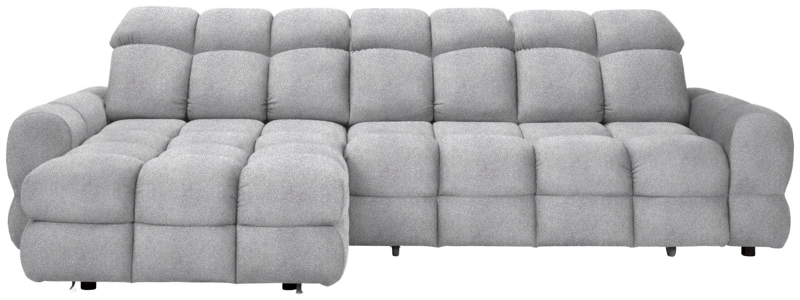 HÖRNSOFFA i velour ljusgrå  - ljusgrå/svart, Design, textil/plast (178/283cm) - Welnova