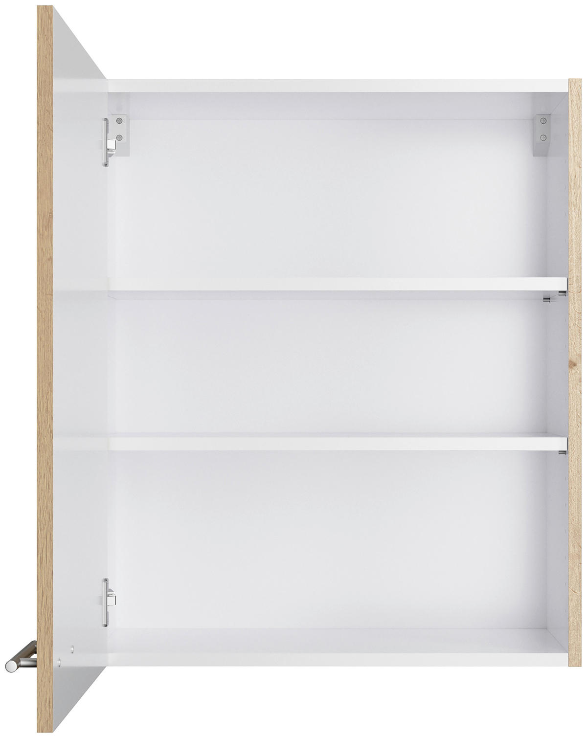ECKKÜCHE 270/200 cm  in Eichefarben  - Edelstahlfarben/Eichefarben, Basics, Holzwerkstoff/Metall (270/200cm) - Optifit