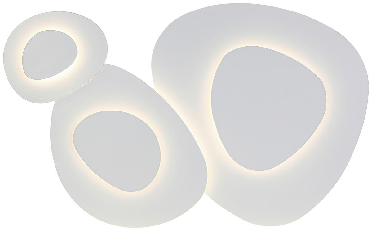 DECKENLEUCHTE    60/45/6 cm  - Weiß, Design, Kunststoff/Metall (60/45/6cm) - Collet's Monde