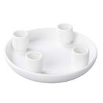 KERZENHALTER - Weiß, Basics, Keramik (16/4,3cm) - Ambia Home