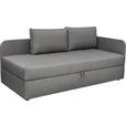 SCHLAFSOFA Flachgewebe Grau  - Schwarz/Grau, Basics, Kunststoff/Textil (205/90/95cm) - Xora