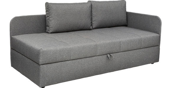 SCHLAFSOFA Flachgewebe Grau  - Schwarz/Grau, Basics, Kunststoff/Textil (205/90/95cm) - Xora