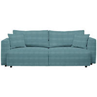 SCHLAFSOFA  mit Stoffauswahl, Schlafen auf Sitzhöhe, Rücken echt Cord Pastellblau  - Pastellblau/Schwarz, Design, Kunststoff/Textil (250/92/105cm) - Carryhome
