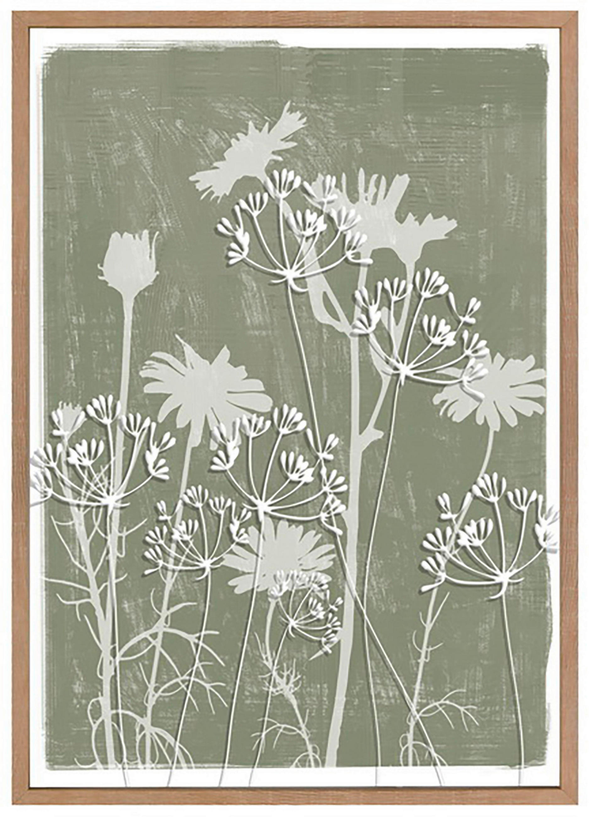 KEILRAHMENBILD Pflanzen 50/70 cm  - Naturfarben/Grün, Trend, Holzwerkstoff/Kunststoff (50/70cm) - Monee