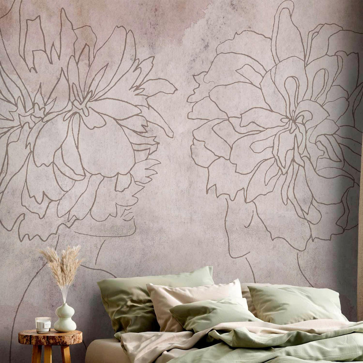 FOTOTAPET 450/315 cm  - magenta/ljusgrå, Lifestyle, textil (450/315cm) - artgeist