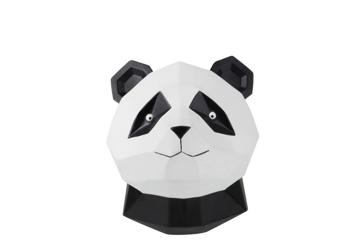 SKULPTUR  - Schwarz/Weiß, Trend, Kunststoff (22/26/23cm)