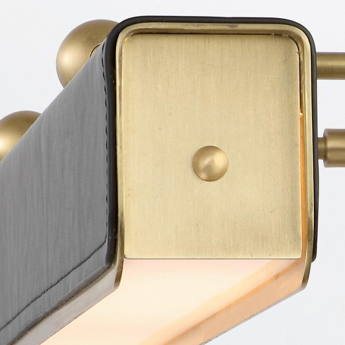 LED-WANDLEUCHTE Alora   - Messingfarben, KONVENTIONELL, Leder/Kunststoff (19,7/80/24,8cm) - Elstead Lighting