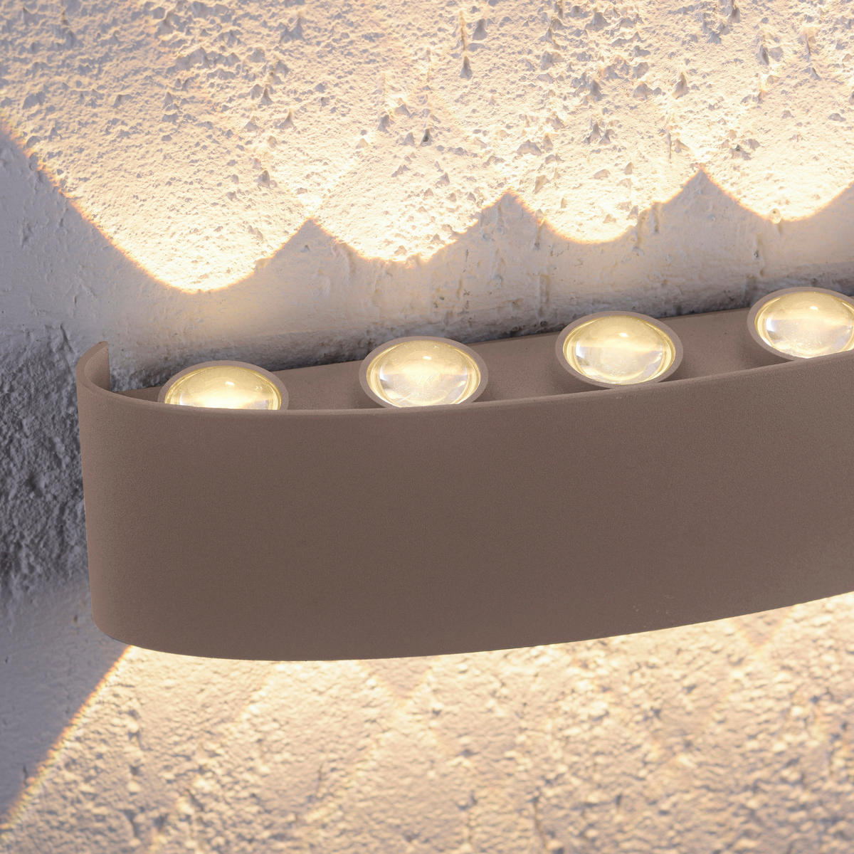 LED-WANDLEUCHTE 27/4,7/8 cm   - Sandfarben, Design, Metall (27/4,7/8cm)