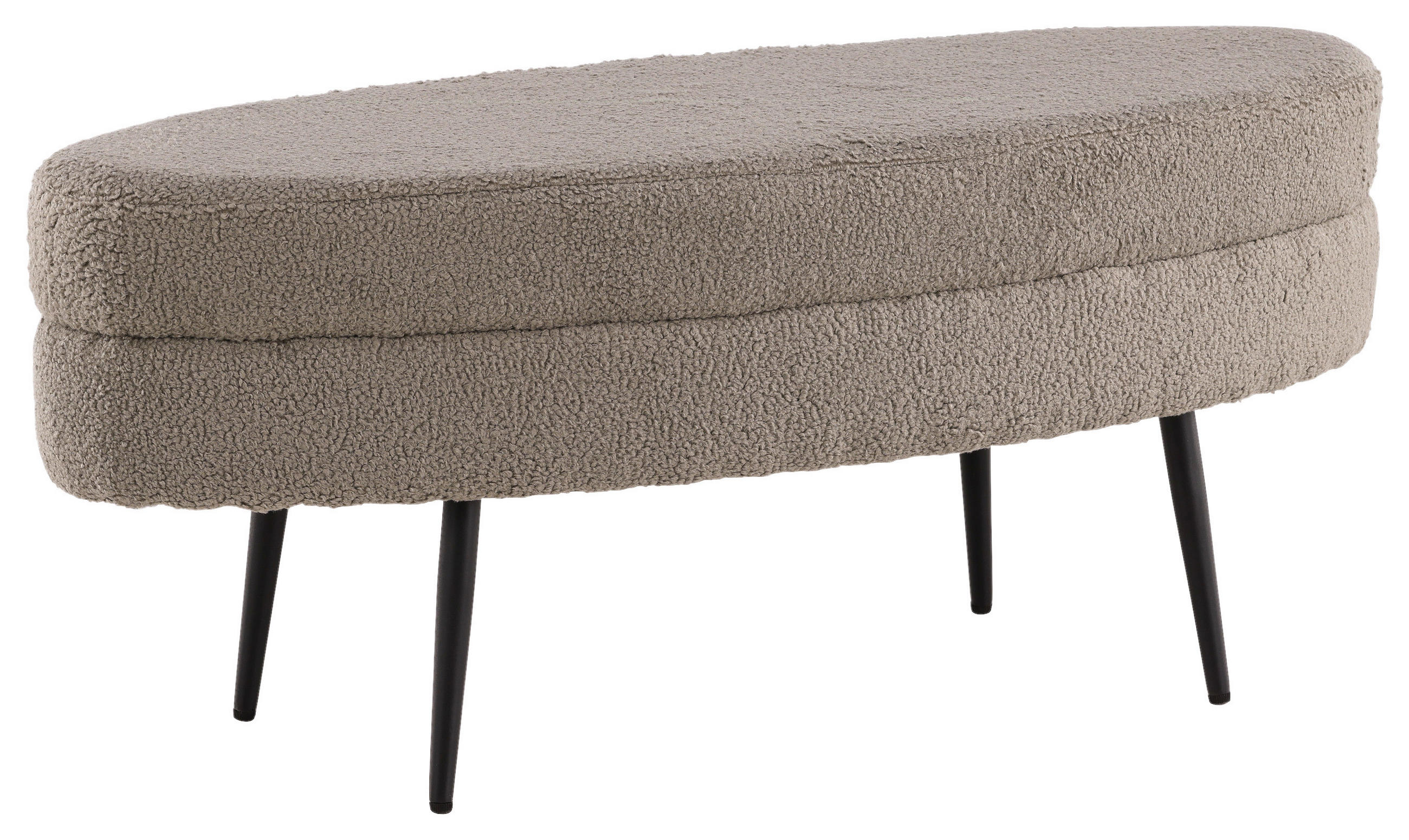 BÄNK i metall, textil greige  - greige/svart, Design, metall/textil (100/41/40cm) - Livetastic