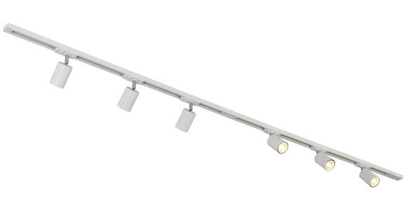 SCHIENENSYSTEM - Chromfarben/Weiß, Trend, Kunststoff/Metall (110/104/14cm) - Novel