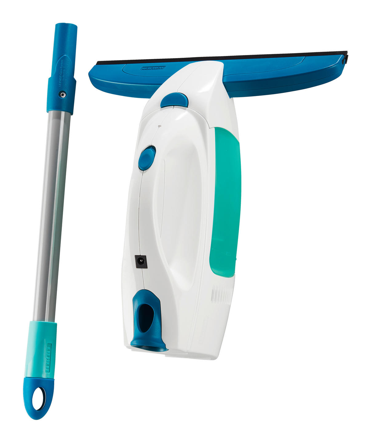 ASPIRATOR PENTRU GEAMURI - alb/turcoaz, Basics, plastic (43/10/47,5cm) - Leifheit