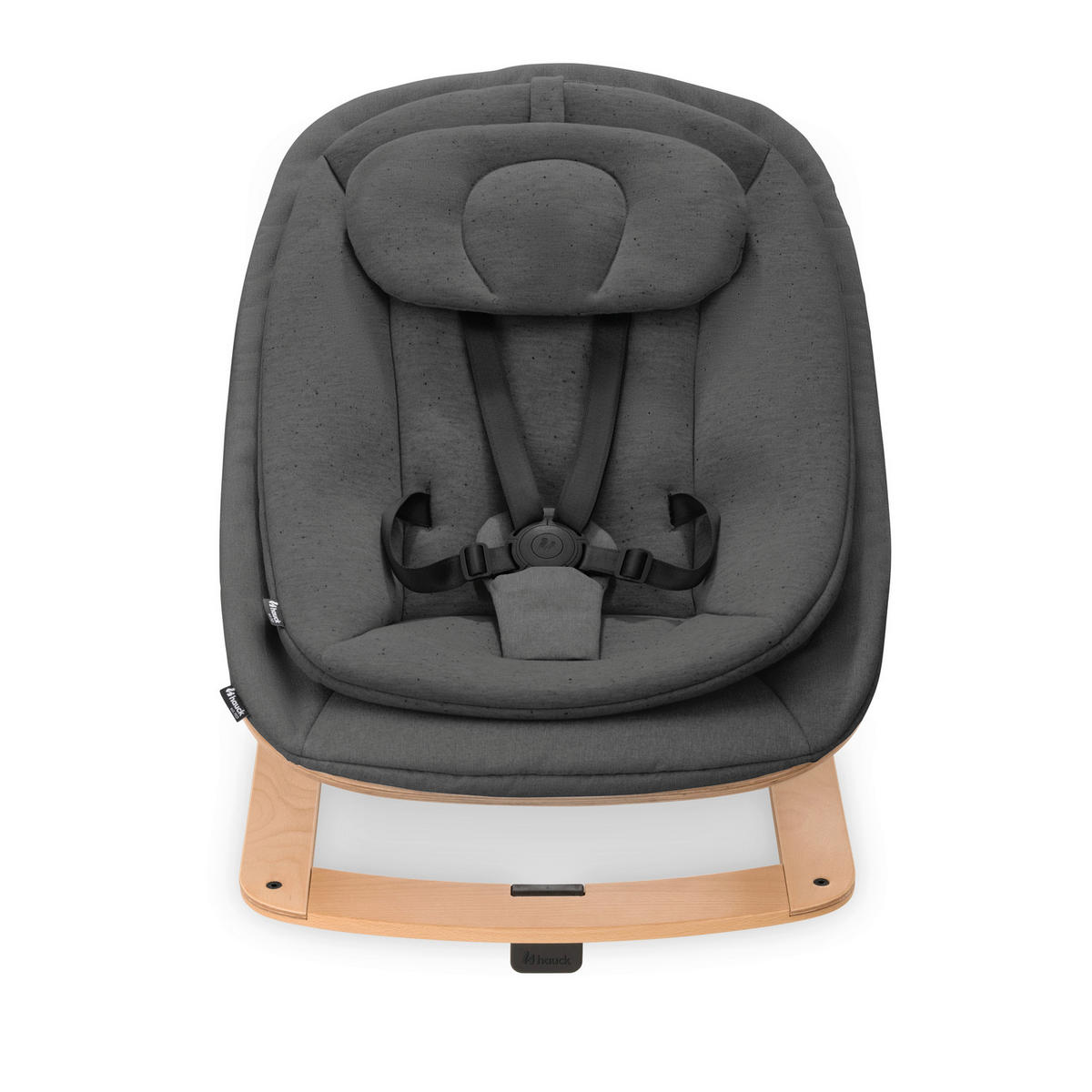 HOCHSTUHLLIEGE Highchair Bouncer Eco  - Dunkelgrau/Buchefarben, Basics, Holz/Textil (50/40/66cm) - Hauck