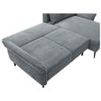 ECKSOFA Grau Chenille  - Schwarz/Grau, KONVENTIONELL, Textil/Metall (255/164cm) - Carryhome