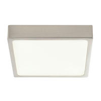 LED-DECKENLEUCHTE 14,5/14,5/2,6 cm   - Nickelfarben, Basics, Kunststoff/Metall (14,5/14,5/2,6cm) - Globo