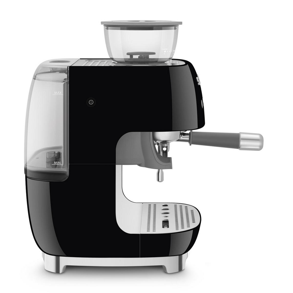 ESPRESSOMASCHINE  - Schwarz Hochglanz, Basics, Kunststoff/Metall (33,4/44,3/43cm) - SMEG