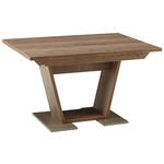 ESSTISCH in Holzwerkstoff 130/90/76 cm  - Edelstahlfarben/Eichefarben, KONVENTIONELL, Holzwerkstoff (130/90/76cm) - Venda