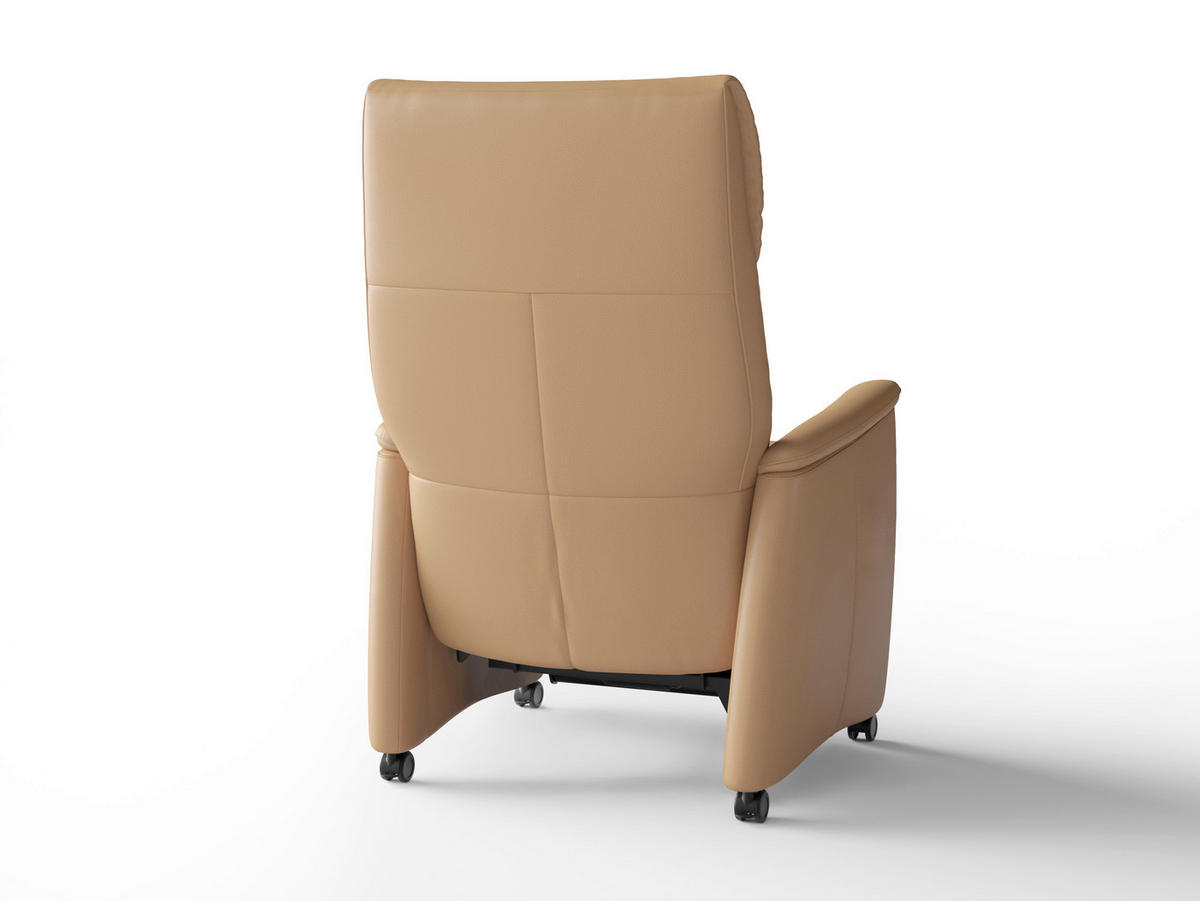 RELAXAČNÉ KRESLO, koža, cappuccino - čierna/cappuccino, Basics, koža/plast (76/114/84cm) - Sit & More