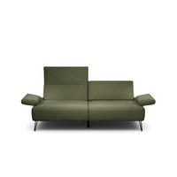 2,5-SITZER in Chenille Waldgrün  - Waldgrün/Schwarz, Design, Textil/Metall (204-234/85/86-94cm) - SENSOO