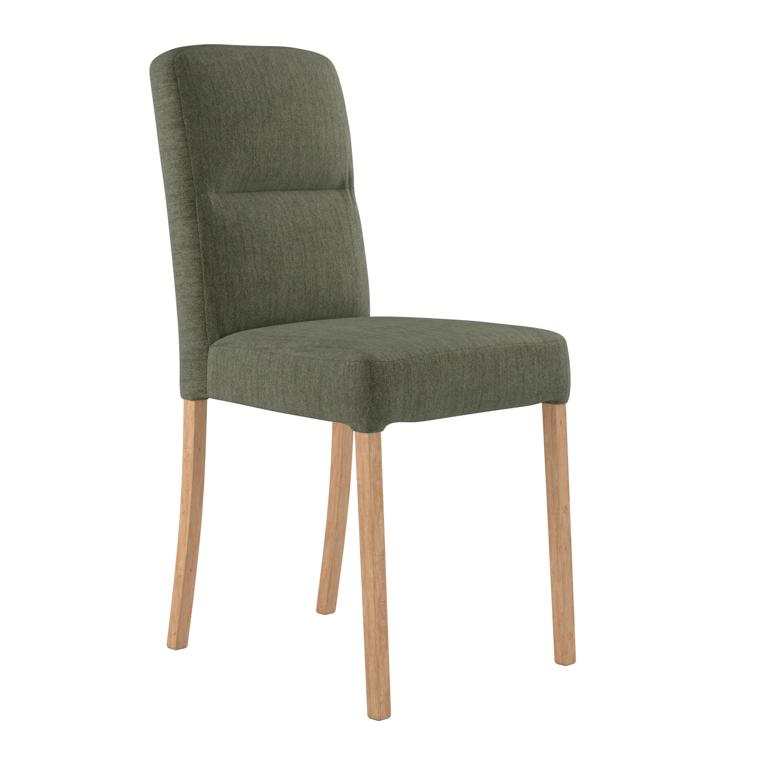 STUHL - Eichefarben/Grün, KONVENTIONELL, Holz/Textil (43/91/58cm) - Livetastic