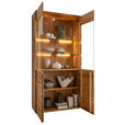 VITRINE  in massiv Wildeiche Wildeiche  - Wildeiche, KONVENTIONELL, Glas/Holz (100/200/40cm) - Linea Natura