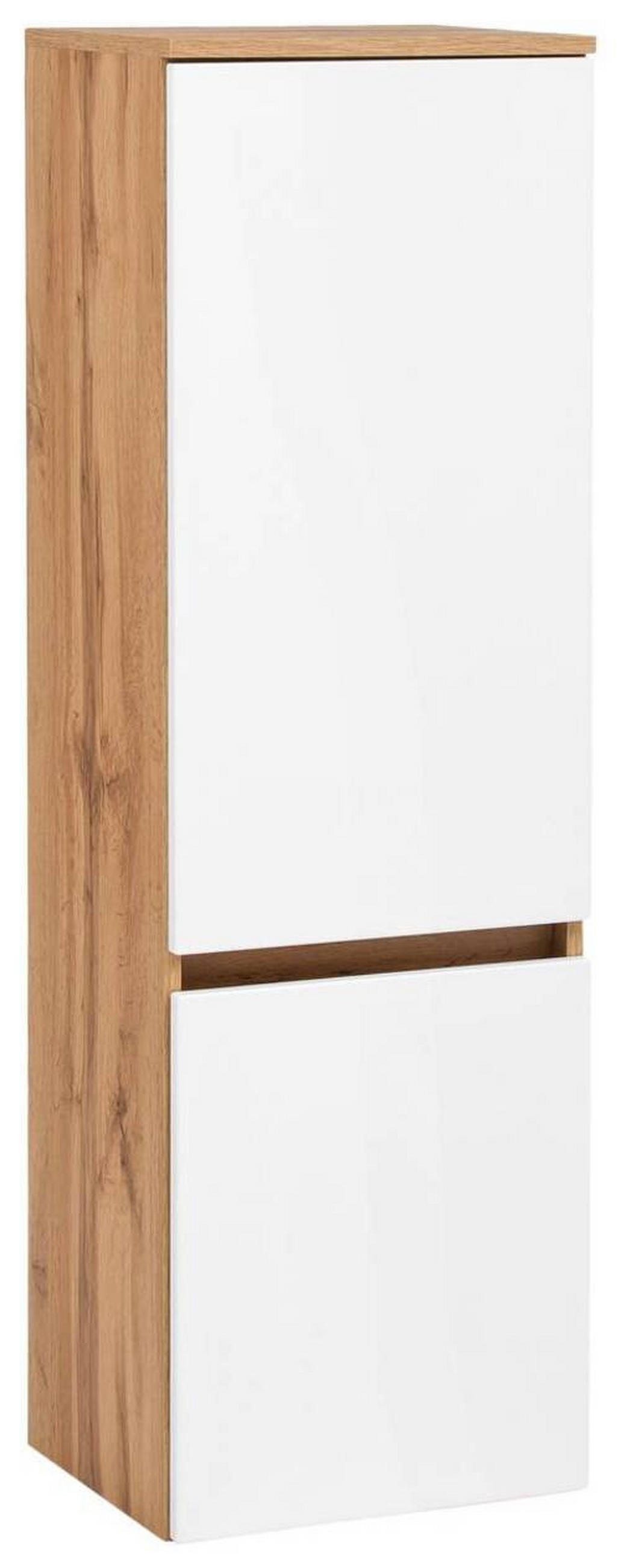 MIDISCHRANK 40/130/35 cm  - Eichefarben/Silberfarben, KONVENTIONELL, Holzwerkstoff/Kunststoff (40/130/35cm) - Held