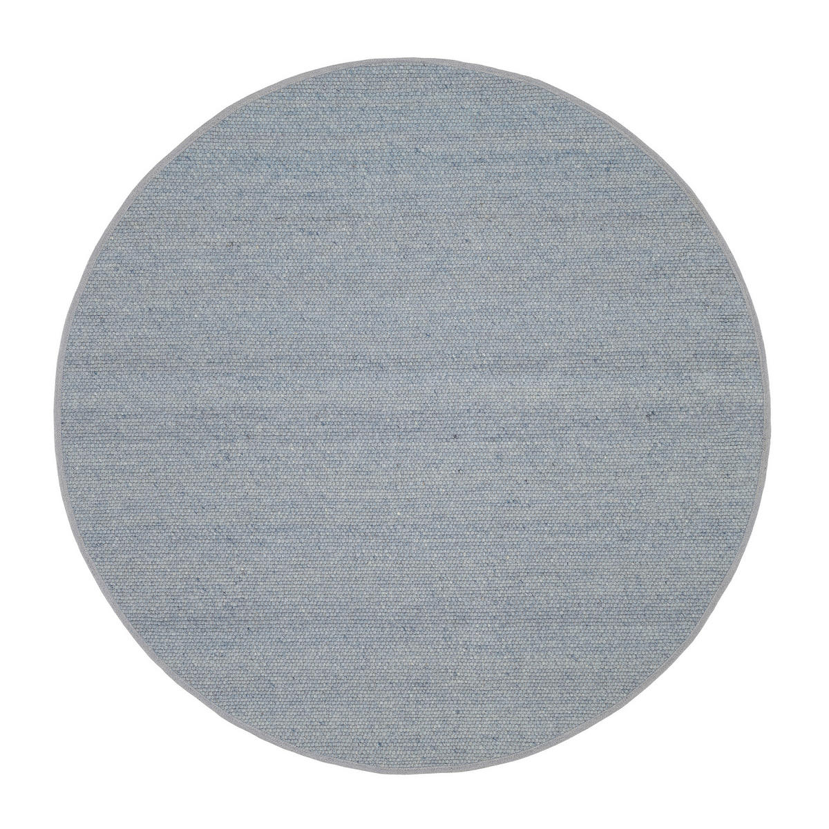 HANDWEBTEPPICH 150/150 cm Helsinki Blau, Grau  - Blau/Grau, Basics, Textil (150/150cm) - Linea Natura