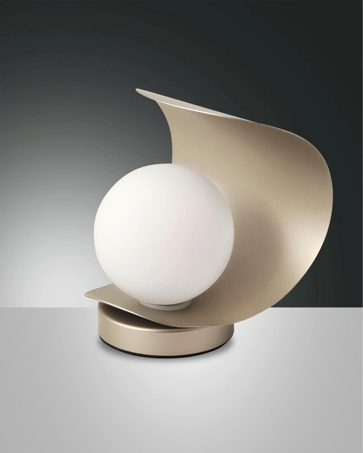 TISCHLEUCHTE Adria 16/14/18 cm   - Weiß, Basics, Glas/Metall (16/14/18cm) - Fabas Luce