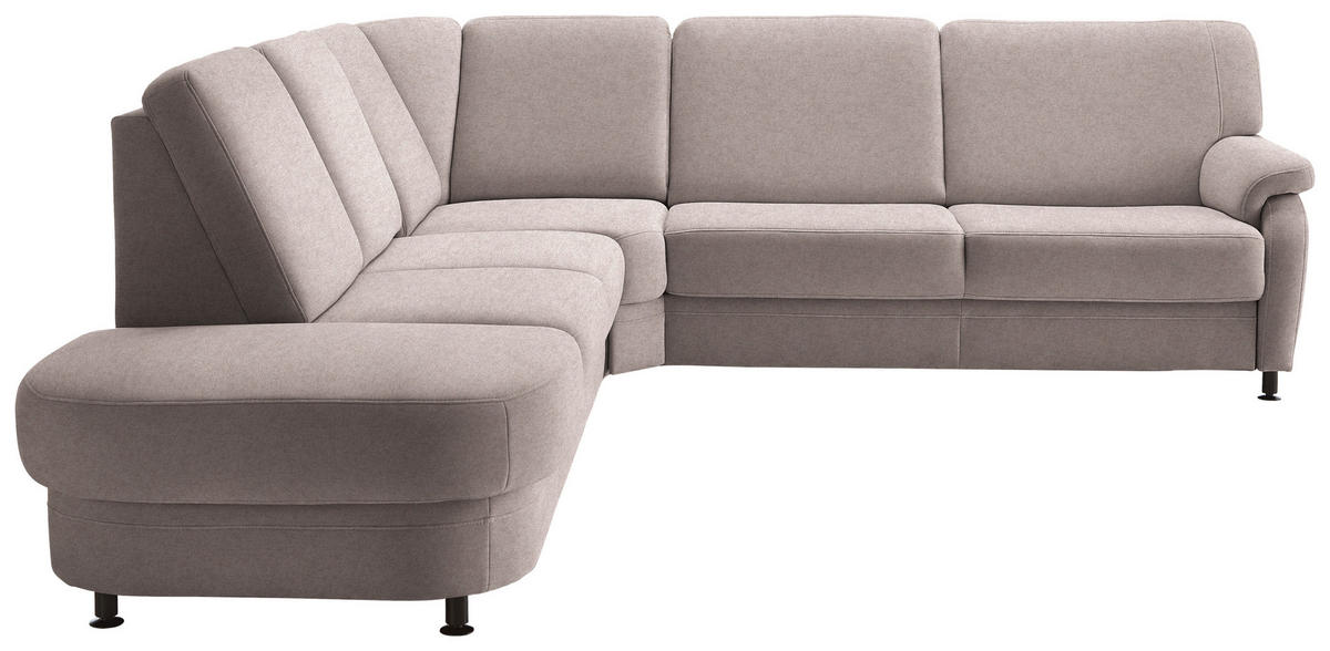 ECKSOFA  in Flachgewebe Rosa  287/269 cm  - Schwarz/Rosa, KONVENTIONELL, Textil/Metall (287/269cm) - Beldomo System