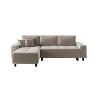 ECKSOFA  in Jacquard Beige  - Beige/Schwarz, MODERN, Kunststoff/Textil (144/246cm) - Carryhome