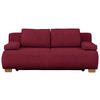 BOXSPRINGSOFA in Webstoff Bordeaux  - Bordeaux/Naturfarben, MODERN, Holz/Textil (205/93/108cm) - Venda