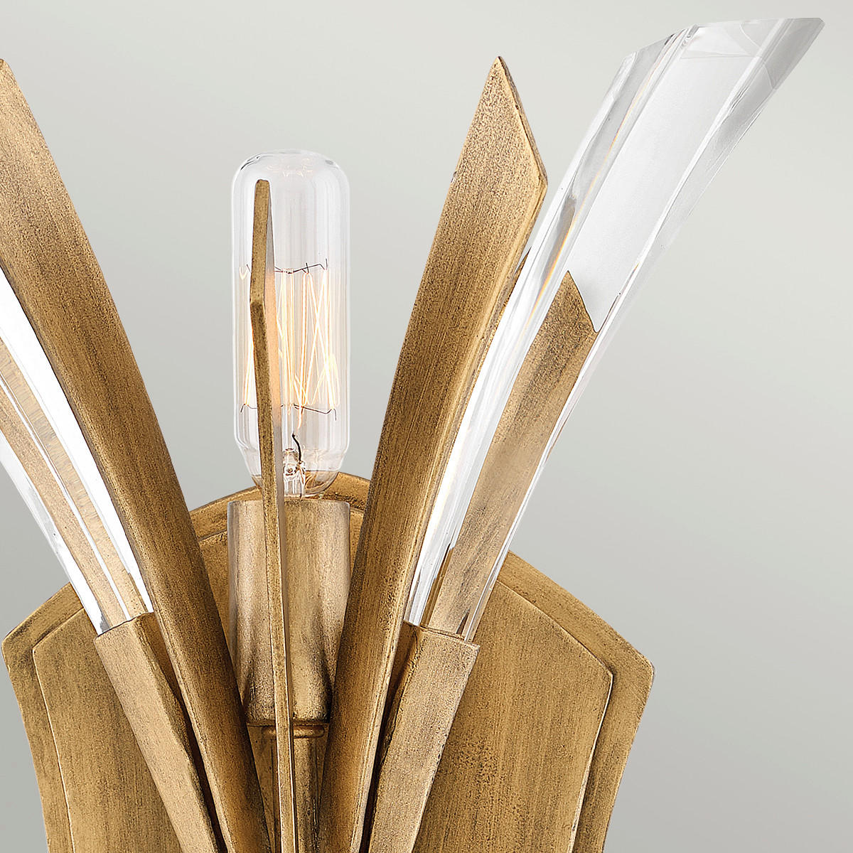 WANDLEUCHTE - Goldfarben, Konventionell, Glas/Metall (23.5/13,3/43,8cm) - Elstead Lighting