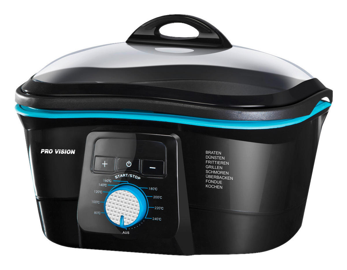 MULTI-KÜCHENMASCHINE CM 6000  - Schwarz, KONVENTIONELL, Kunststoff/Metall (36/34/26cm) - Atrigo