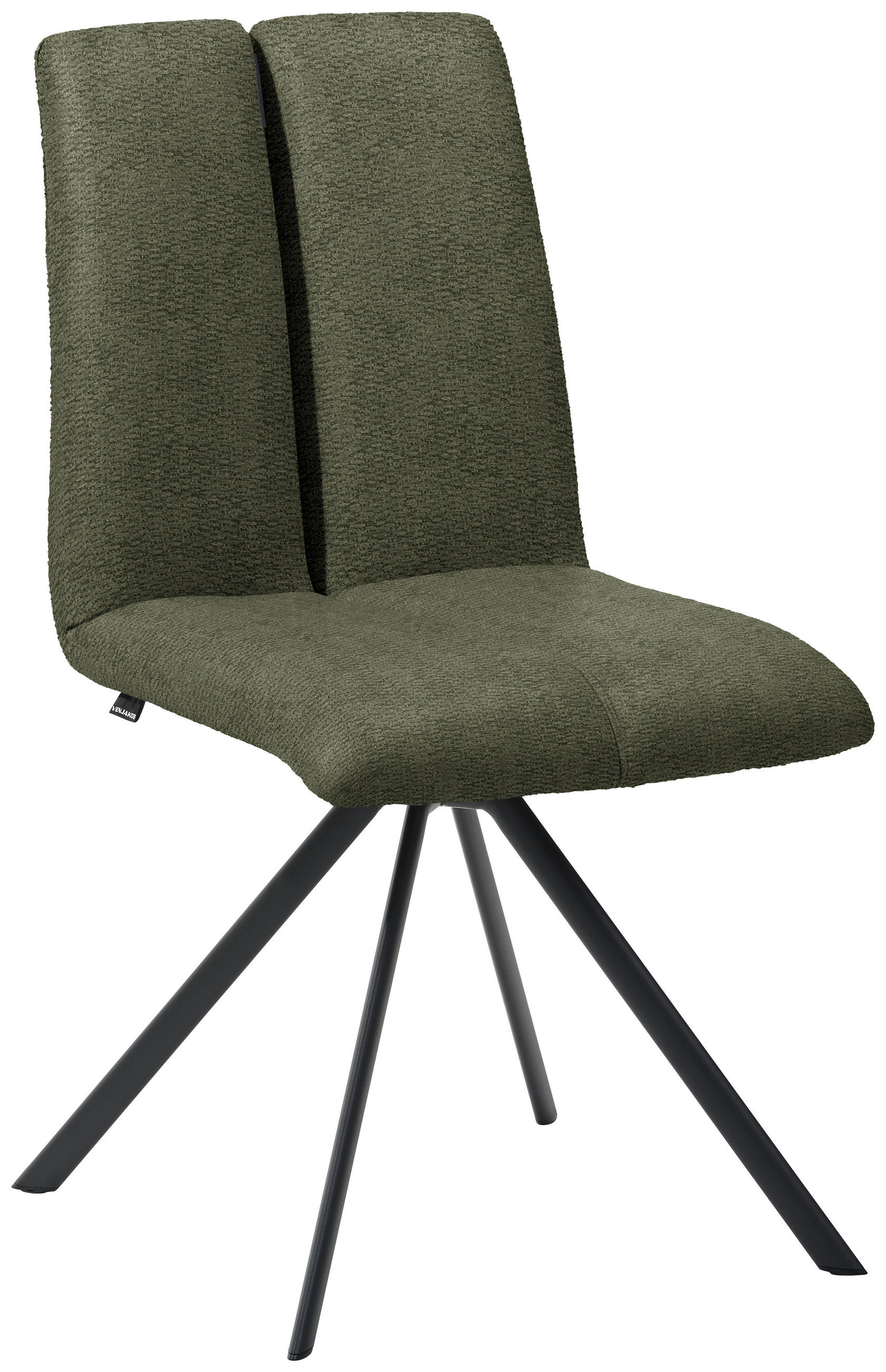 STUHL  Stoffauswahl Webstoff  - Pastellgrün/Anthrazit, Design, Textil/Metall (50/92/64cm) - Venjakob