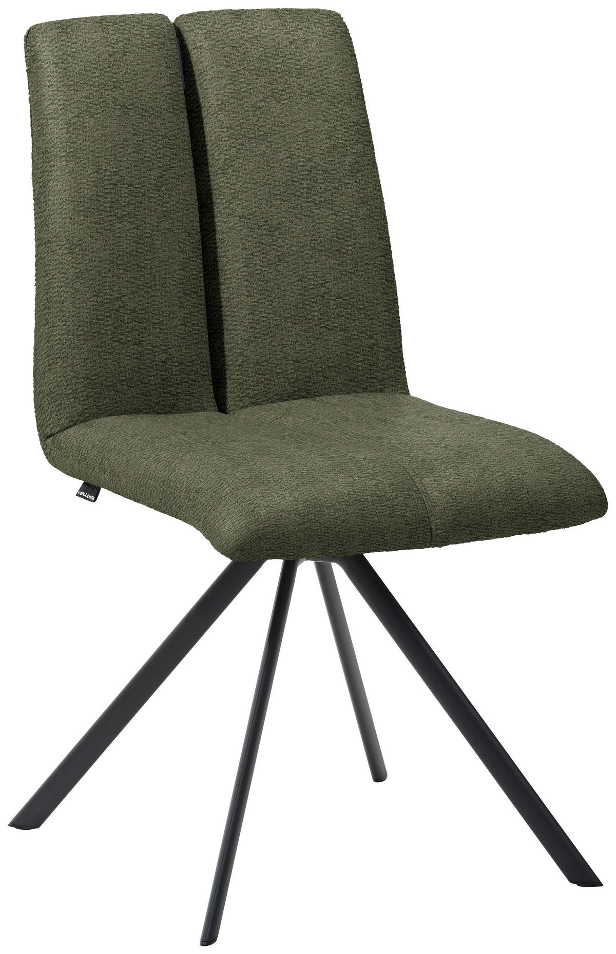 STUHL  Stoffauswahl Webstoff  - Pastellgrün/Anthrazit, Design, Textil/Metall (50/92/64cm) - Venjakob