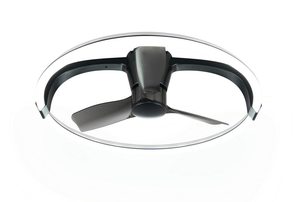 DECKENVENTILATOR - Schwarz/Weiß, Design, Kunststoff (73.5/23cm)