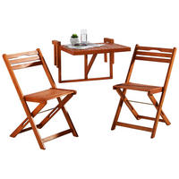 SADA NA BALKON 3dílné,  - hnědá, Lifestyle, dřevo (60/40/49cm) - Gardenson