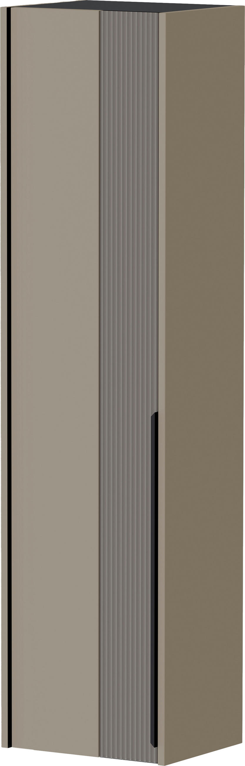 GARDEROBENSCHRANK  in 43/165/34 cm  - Sandfarben/Taupe, Design, Glas/Holzwerkstoff (43/165/34cm) - Dieter Knoll
