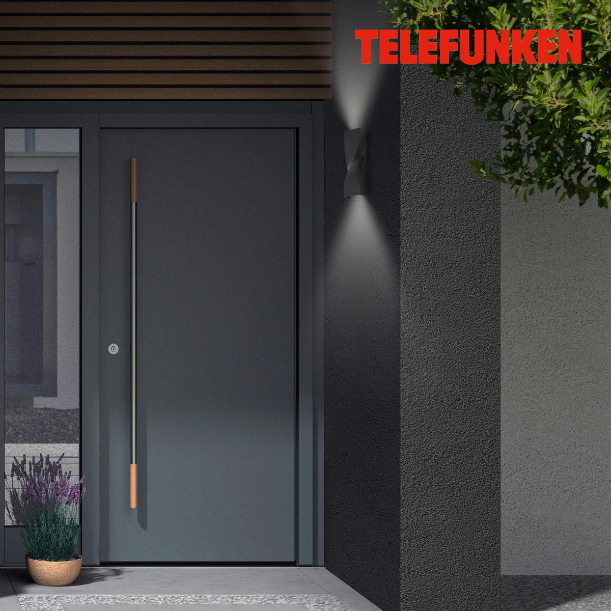 ZIDNA SVJETILJKA VANJSKA  - crna, Design, metal/plastika (8/4/26cm)