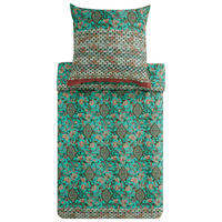 BETTWÄSCHESET Tigullio Satin 160/210 cm  65 cm/100 cm  - Grün, Design, Textil (160/210cm) - Bassetti