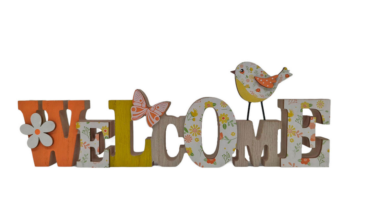 DEKOSCHRIFTZUG - Multicolor, LIFESTYLE, Holzwerkstoff (29/10/1,8cm)