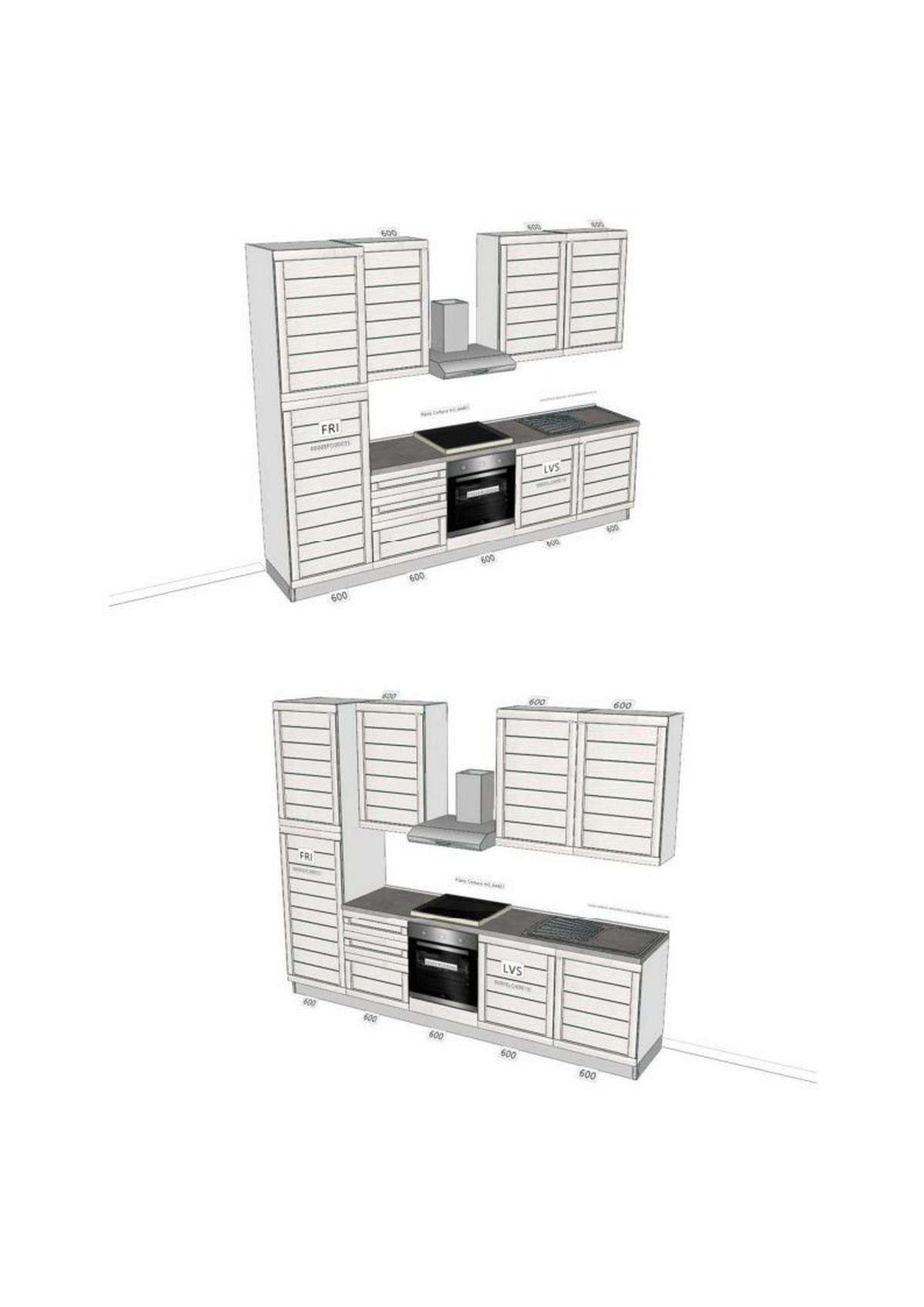 BLOK KUHINJA SA APARATIMA   - Osnovno (300/240/60cm) - Xora