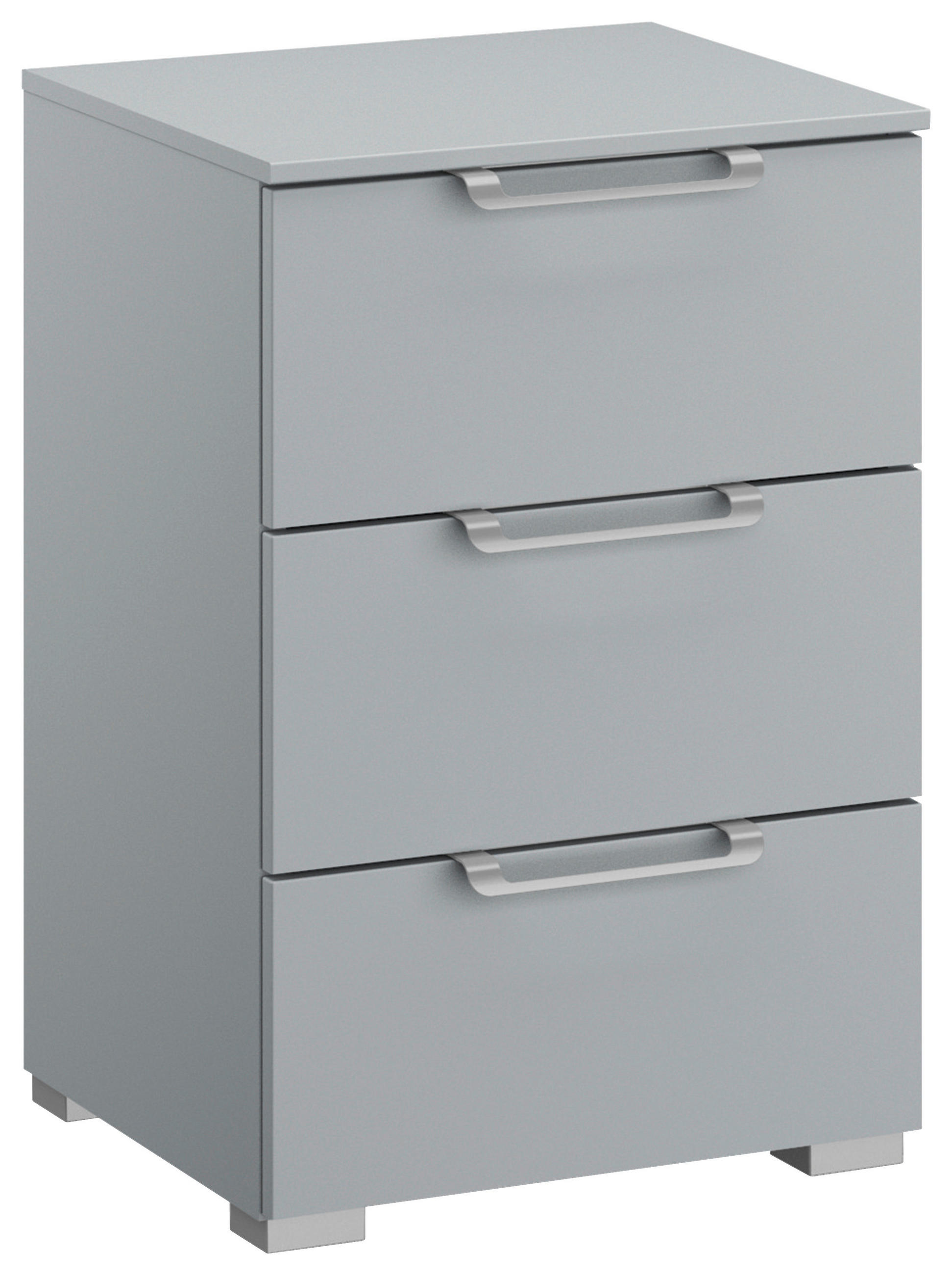 NACHTKÄSTCHEN 40/61/42 cm  in Hellgrau  - Silberfarben/Hellgrau, Design, Holzwerkstoff/Kunststoff (40/61/42cm) - Novel