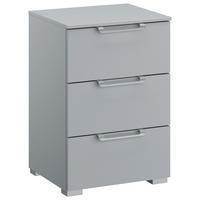 NACHTTISCH 40/61/42 cm  Hellgrau  - Silberfarben/Hellgrau, Design, Holzwerkstoff/Kunststoff (40/61/42cm) - Novel